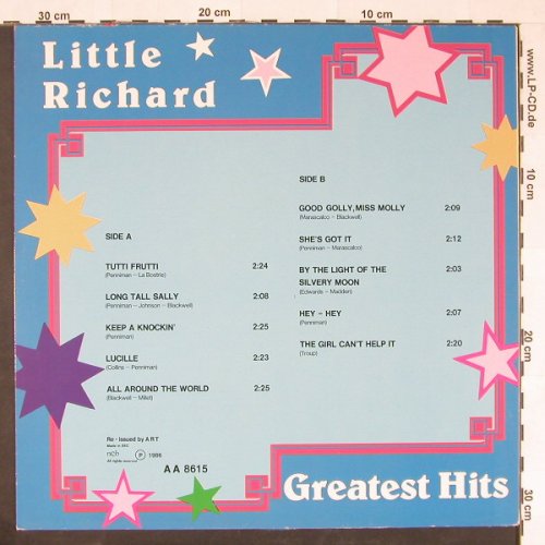 Little Richard: Greatest Hits, ART(8615), EEC, 1986 - LP - Y1563 - 6,00 Euro