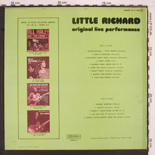 Little Richard: Original Live Performance, Musidisc(30 CV 1308), F,  - LP - Y1984 - 8,00 Euro