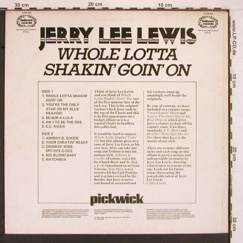 Lewis,Jerry Lee: Whole Lotta Shakin'Going On, Hallmark(SHM 851), UK,  - LP - Y2082 - 6,00 Euro