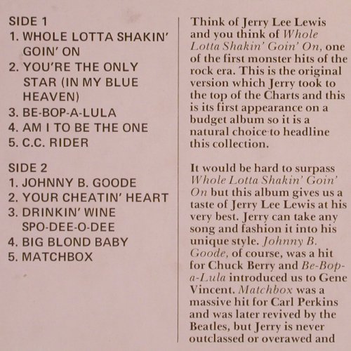 Lewis,Jerry Lee: Whole Lotta Shakin'Going On, Hallmark(SHM 851), UK,  - LP - Y2082 - 6,00 Euro