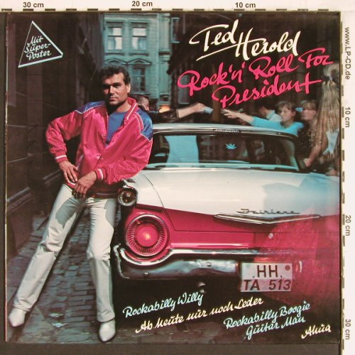 Herold,Ted: R'n'R For President, +Poster, Teldec(6.24499 AP), D, 1980 - LP - Y4508 - 6,00 Euro