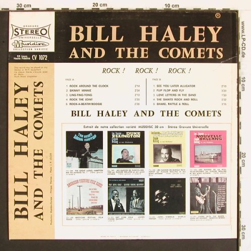 Haley,Bill & Comets: Rock ! Rock ! Rock !, Musidisc(30 CV 1072), F, Ri,  - LP - Y5001 - 5,00 Euro