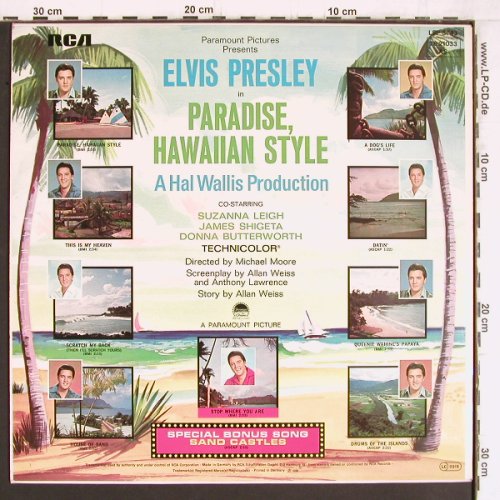 Presley,Elvis: Paradise, Hawaiian Style (1966), RCA(26.21033 AS), D, Ri,  - LP - Y5054 - 7,50 Euro