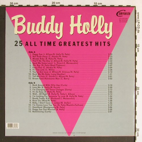 Holly,Buddy: 25 All Time Geatest Hits, Companion(6187261), DK, Ri,  - LP - Y6662 - 6,00 Euro