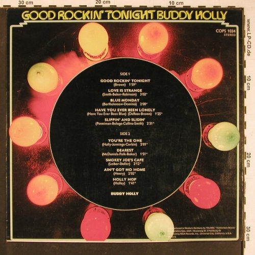 Holly,Buddy: Good Rockin Tonight, Coral(COPS 1034), D, 1973 - LP - Y795 - 7,50 Euro