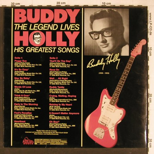 Holly,Buddy: The Legend Lives, Dino(1551), D, 1987 - LP - Y8505 - 6,00 Euro