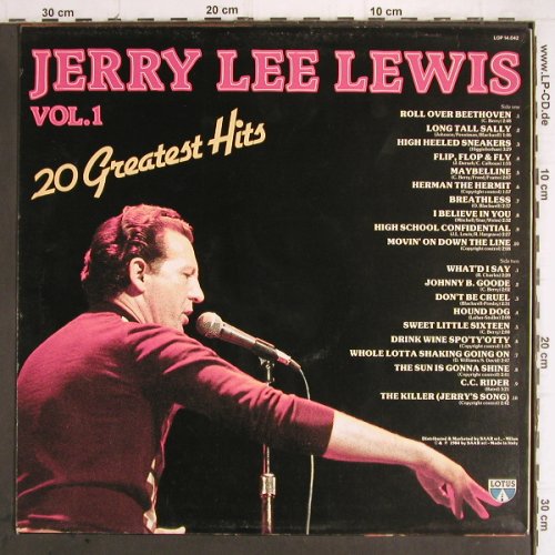 Lewis,Jerry Lee: 20 Greatest Hits, Vol.1 (Live), Lotus(LOP 14.042), I, 1984 - LP - Y9655 - 7,50 Euro