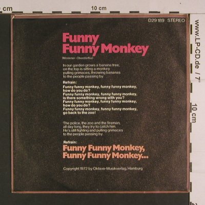 Soulful Dynamics: Funny Funny Monkey, Decca(D 29 189), D, 1972 - 7inch - S7683 - 3,00 Euro