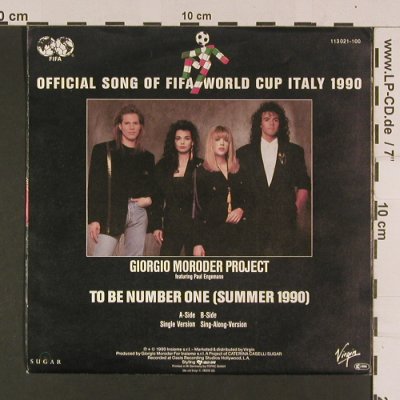 Moroder Project,Giorgio/P.Engemann: To be number one(summr1990), Sugar/Virgin(113 021-100), D, 1990 - 7inch - S7983 - 3,00 Euro