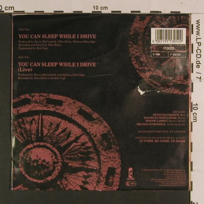 Etheridge,Melissa: You can sleep while I drive, m-/vg+, Island(113 052), D, 1988 - 7inch - S8070 - 2,50 Euro
