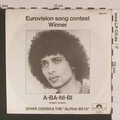 Cohen,Izhar & The "Alpha-Beta": A-Ba-Ni-Bi (English) / Illusions, Polydor (2001 781), D, 1978 Typ: 7" Best.-Nr.: S8112 Preis: 2,50 Euro