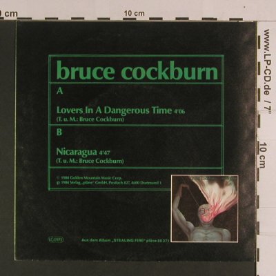 Cockburn,Bruce: Lovers in a dangerous Time, Pläne (88 372), D, 1984 Typ: 7" Best.-Nr.: S8120 Preis: 3,00 Euro