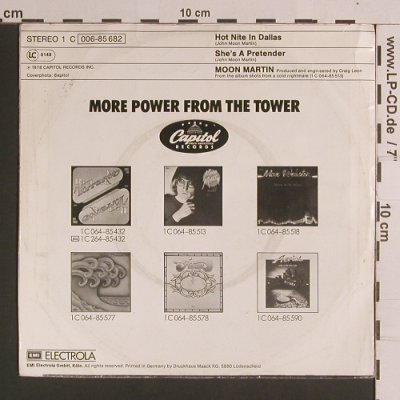 Moon Martin: Hot Nite In Dallas / She's A Preten, Capitol(006-85 682), D, m-/vg+, 1978 - 7inch - S8240 - 2,00 Euro