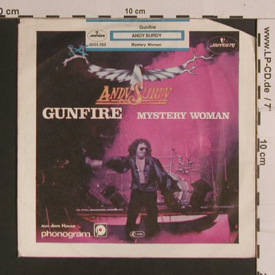 Surdy,Andy: Gunfire / Mystery Woman, Mercury(6025 263), D, CO, 1979 - 7inch - S8308 - 2,00 Euro