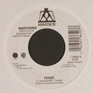 Madonna: Bad Girl / Fever, LC, Maverick(7-18650), US, 1992 - 7inch - S8623 - 4,00 Euro
