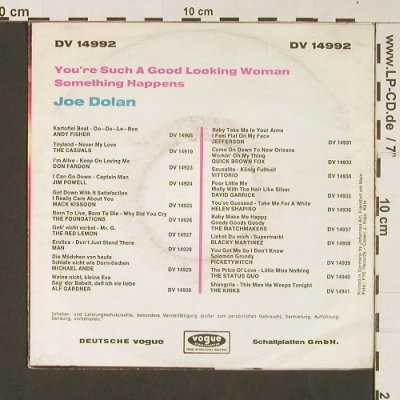 Dolan,Joe: You're Such A Good Looking Woman, Pye(DV 14992), D,m-/vg+, 1970 - 7inch - S8958 - 2,50 Euro