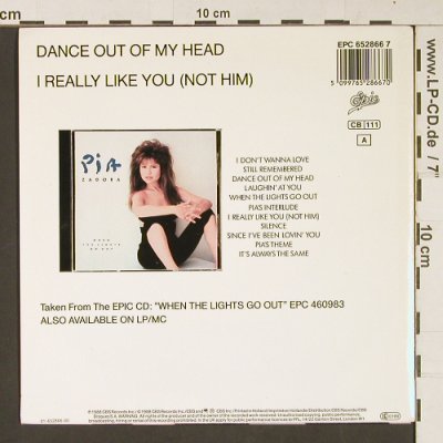 Zadora,Pia: Dance out of my Head, Epic (EPC 652866 7), NL, 1988 Typ: 7" Best.-Nr.: S9018 Preis: 2,50 Euro