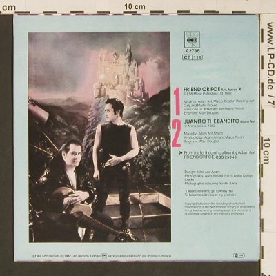 Ant,Adam: Friend Or Foe / Juanito The Bandito, CBS(A 2736), NL, 1982 - 7inch - S9160 - 3,00 Euro