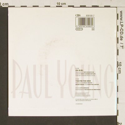 Young,Paul: Oh Girl / You're the one, CBS (656 100 7), NL, 1990 Typ: 7" Best.-Nr.: S9172 Preis: 2,50 Euro