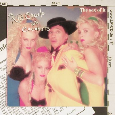 Kid Creole & Coconuts: The Sex Of It / He's takin' the Rap, CBS (655698 7), D, 1990 Typ: 7" Best.-Nr.: S9203 Preis: 2,50 Euro