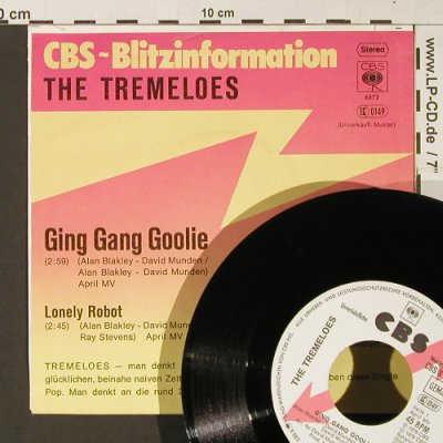 Tremeloes: Ging Gang Goolie / Lonely Robot, CBS (S 6072), D, 1978 Typ: 7" Best.-Nr.: S9232 Preis: 3,00 Euro