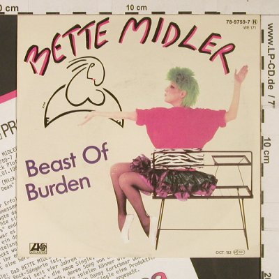 Midler,Bette: Beast Of Burden / Come Back,J.Dean, Atlantic(78-9759-7), D, 1983 - 7inch - S9263 - 2,00 Euro