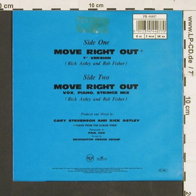 Astley,Rick: Move Right out, RCA(PB 44407), D, 1991 - 7inch - S9342 - 2,50 Euro
