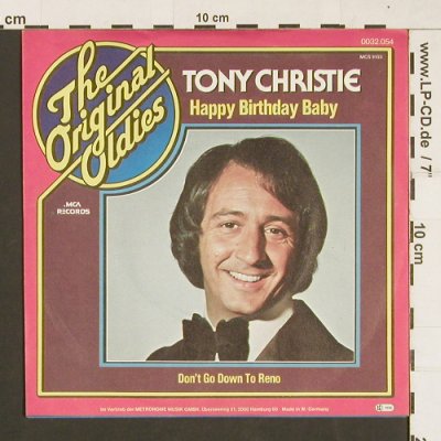 Christie,Tony: Happy Birthday Baby, MCA (0032.054), D, 1972 Typ: 7" Best.-Nr.: S9528 Preis: 2,00 Euro