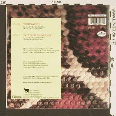Wet Wet Wet: Temptation / Bottled Emotions, Mercury (INT 870 227-7), D, 1988 Typ: 7" Best.-Nr.: S9549 Preis: 2,50 Euro
