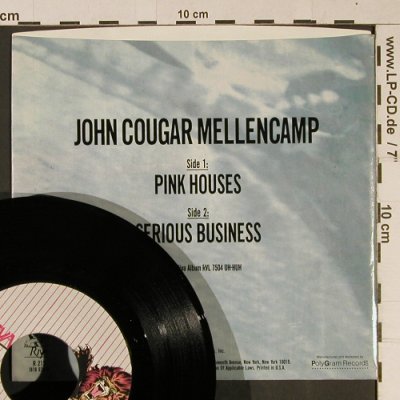 Cougar Mellencamp,John: Pink Houses/Serious Business, Riva(R 215), US, 1983 - 7inch - T1011 - 2,50 Euro