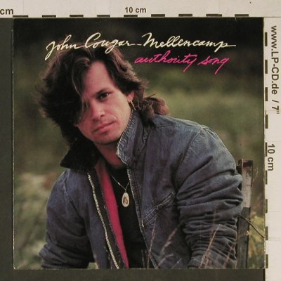 Cougar Mellencamp,John: Authority Song / Pink Houses, Riva(R 216), US, 1984 - 7inch - T1012 - 2,50 Euro