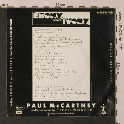 McCartney,Paul: Ebony and Ivory, EMI(006-64 749), D, 1982 - 7inch - T1141 - 2,50 Euro