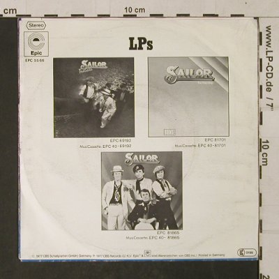 Sailor: Down by the Docks, m-/vg+, Epic(EPC 5566), D, 1977 - 7inch - T1378 - 2,00 Euro
