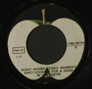 Plastic Ono Band: Cold Turkey/Don't worry Yoko....FLC, Apple(C 006-90719), D,vg+/m-,  - 7inch - T1426 - 3,00 Euro