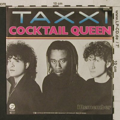 Taxxi: Cocktail Queen / I Remenber, Fantasy (0031.110), D, 1982 Typ: 7" Best.-Nr.: T1535 Preis: 2,50 Euro
