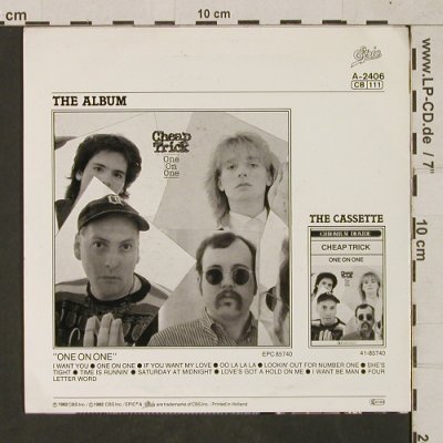 Cheap Trick: If you want my Love, Epic (EPCA 2406), NL, 1982 Typ: 7" Best.-Nr.: T1628 Preis: 3,00 Euro