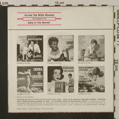 Kingston Trio: Across the Wide Missouri --/m-, Capitol (K 21 936), D Typ: Cover Best.-Nr.: T2075 Preis: 1,00 Euro