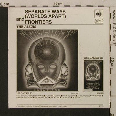 Journey: Separate Ways / Frontiers, CBS(A 3077), NL, 1983 - 7inch - T2090 - 2,00 Euro