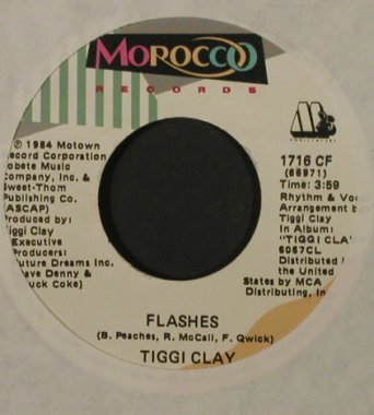 Clay,Tiggy: Roses For Lydia/Flashes, LC, Morocco(1716 CF), US, 1984 - 7inch - T2141 - 1,50 Euro