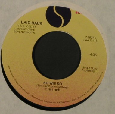 Laid Back: So Wie So/White Horse, LC, Sire(7-29346), US, 1983 - 7inch - T2145 - 2,00 Euro
