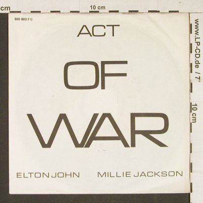 John,Elton & Jackson,Millie: Act Of War Part 1 / Part 2, m-/vg+, Phonogram (880 882-7), D, 1985 Typ: 7" Best.-Nr.: T214 Preis: 2,00 Euro