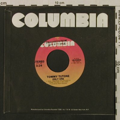 Tutone,Tommy: Only One/Which Man Are You, FLC, Columbia,Promo-STOL(18-03002), US, 1981 - 7inch - T2160 - 2,00 Euro
