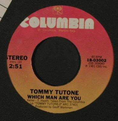 Tutone,Tommy: Only One/Which Man Are You, FLC, Columbia,Promo-STOL(18-03002), US, 1981 - 7inch - T2160 - 2,00 Euro