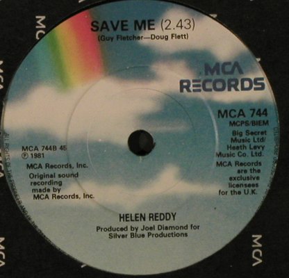Reddy,Helen: I Can't Say Goodbye To You/Save Me, MCA(MCA 744), UK, FLC, 1981 - 7inch - T2170 - 1,50 Euro