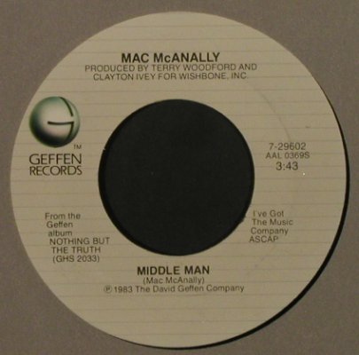 McAnally,Mac: How Cool/Middle Man, FLC, Geffen(7-29602), US, 1983 - 7inch - T2175 - 1,50 Euro