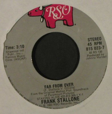 Stallone,Frank: Waking Up / Far From Over, LC, RSO(815 023-7), US, 1983 - 7inch - T2177 - 3,00 Euro
