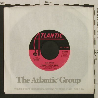 Crosby Stills+Nash: War Games / Shadow Captain, FLC, Atlantic (7-89812), US, 1983 Typ: 7" Best.-Nr.: T2199 Preis: 4,00 Euro
