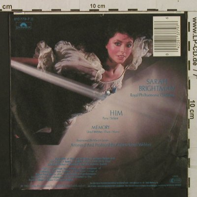 Brightman,Sarah: Him / Memory, m-/vg+, Polydor (813 779-7), D, 1983 Typ: 7" Best.-Nr.: T2210 Preis: 2,50 Euro