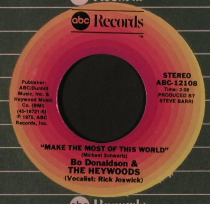 Donaldson, Bo & The Heywoods: Our Last Song Together, FLC, ABC(ABC-12108), US, 1975 - 7inch - T2222 - 2,50 Euro