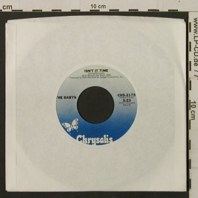 Babys: Isn't It Time / Give Me Your Love, Chrysalis(CHS-2173), US, LC, 1977 - 7inch - T2226 - 2,50 Euro